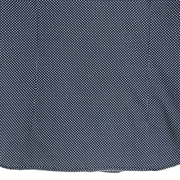 Ted Baker Shirt Mens M Navy Geometric Short Sleeve Button Up Cotton Stretch - Picture 10 of 15